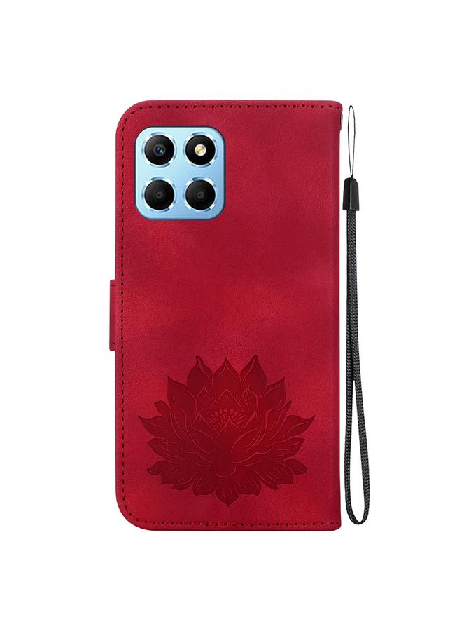 The Bros Case For Honor X8 5G Lotus Embossed Leather Phone Case  - Image 3