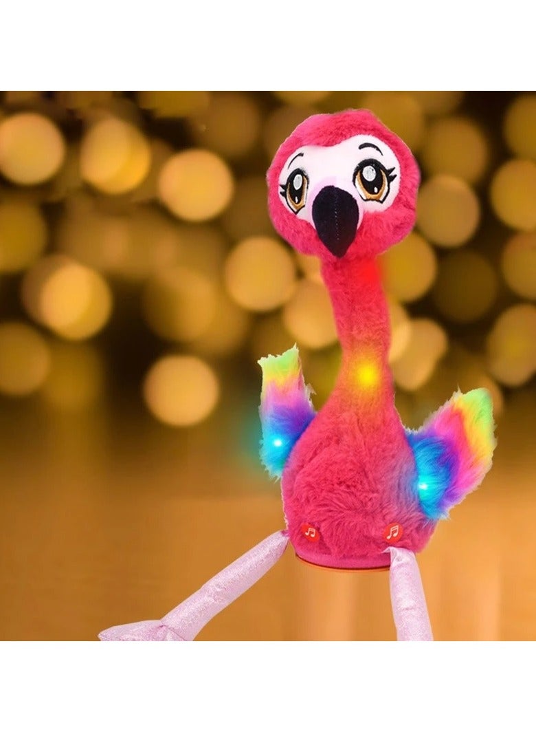 Flamingo Pink Doll - 15" Interactive Animal Dancing Plush with 3 Songs, Includes Baby Collectible Flamingo, Party Plush Toy Kids Ages 3+, 9.45*7.09*14.96inch - Image 5