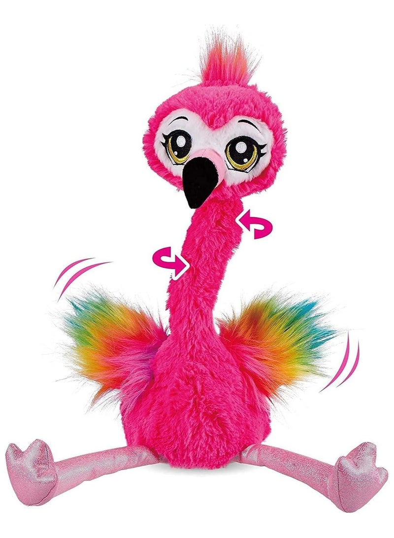 Flamingo Pink Doll - 15" Interactive Animal Dancing Plush with 3 Songs, Includes Baby Collectible Flamingo, Party Plush Toy Kids Ages 3+, 9.45*7.09*14.96inch - Image 1
