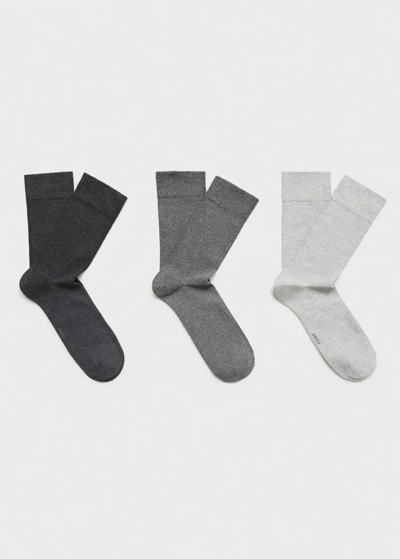 Mango Man Pack of 3 cotton socks