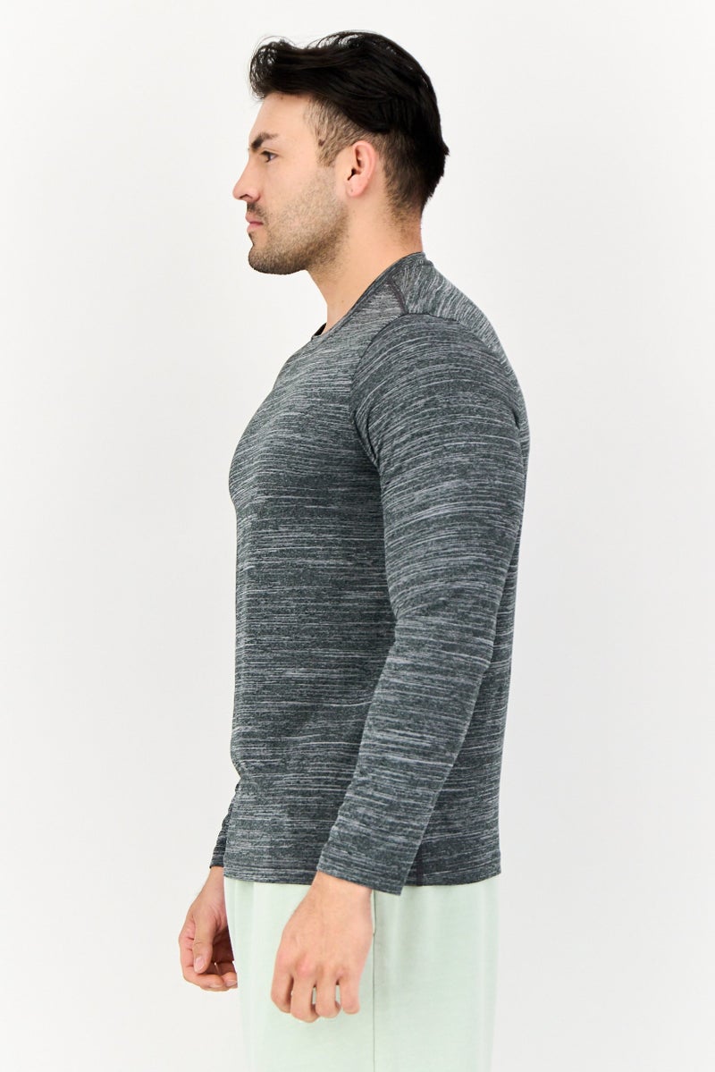SKECHERS Men Sportswear Fit Long Sleeve Outdoor T-Shirt, Grey - Image 3