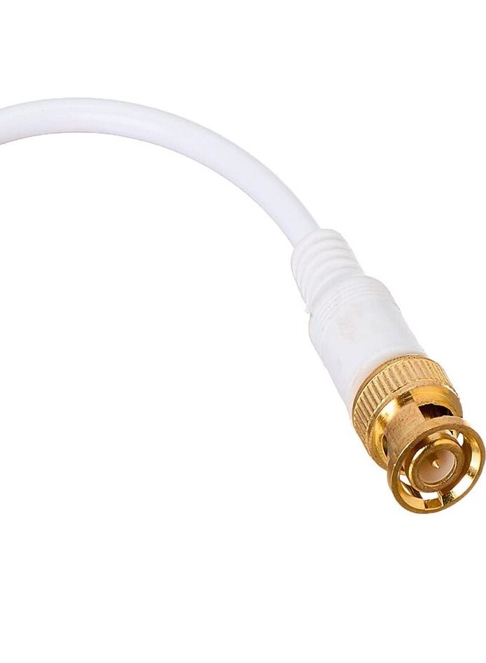 BNC Male Video Connector - White - 10 Pieces - Image 2