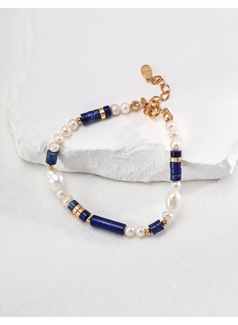 Burch Lapis Lazuli Pearl Bracelet - Image 1