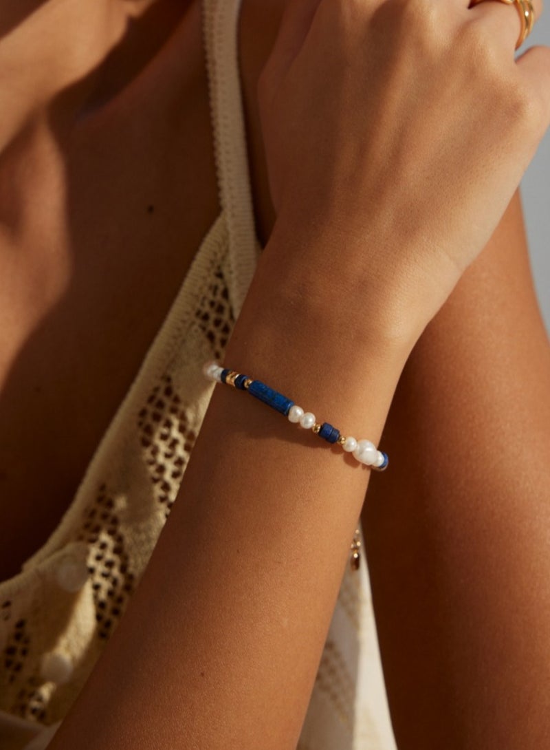 Burch Lapis Lazuli Pearl Bracelet - Image 4