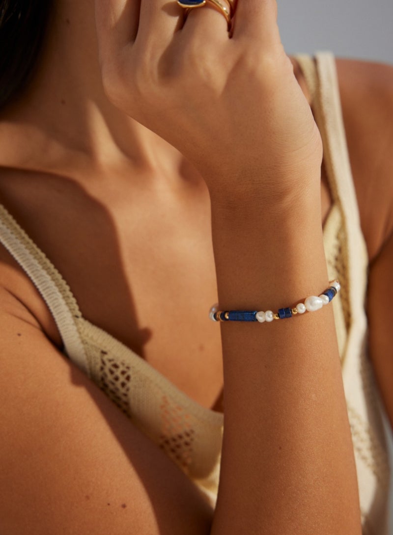 Burch Lapis Lazuli Pearl Bracelet - Image 5