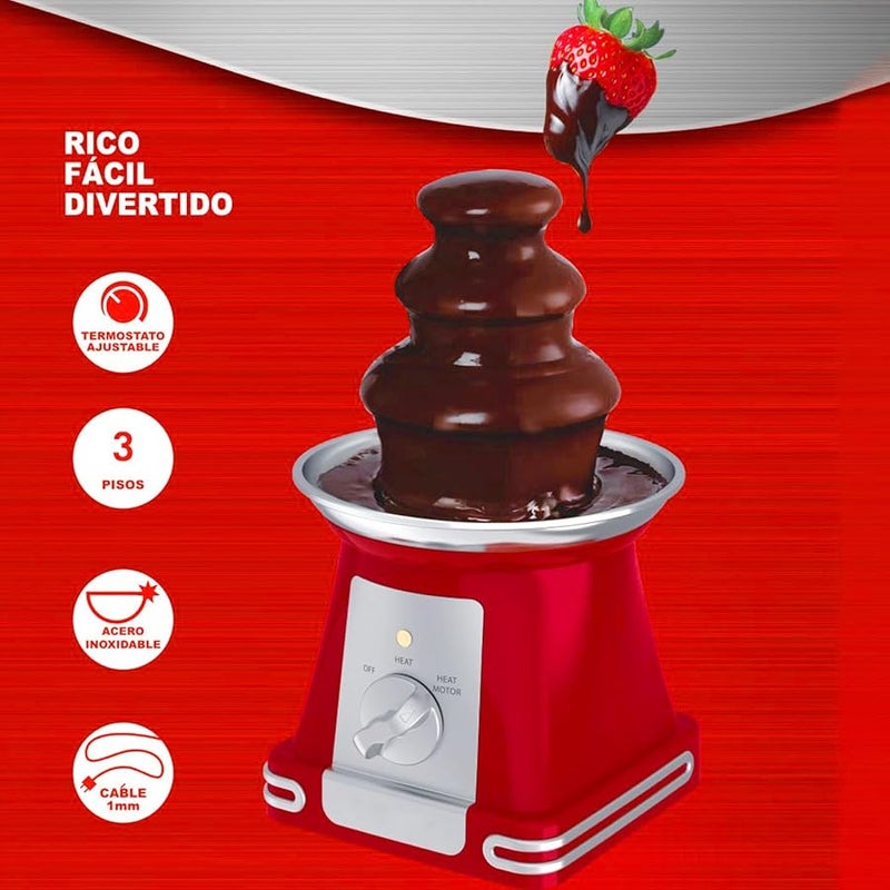 Mini Stainless Steel Chocolate Fountain Electric Fondue Tower 110V US Plug for Party Buffet - Image 3