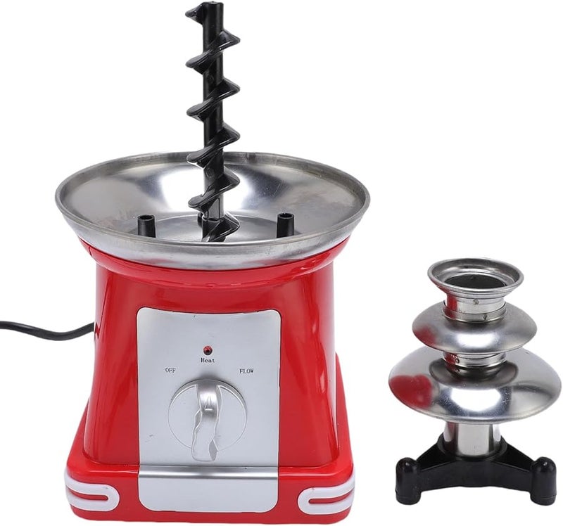 Mini Stainless Steel Chocolate Fountain Electric Fondue Tower 110V US Plug for Party Buffet - Image 1