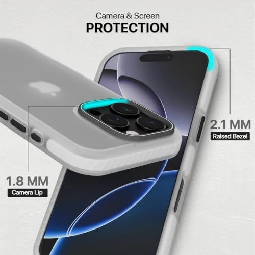 CASEGEAR Bold Pro Back Cover Case Compatible with iPhone 16 Pro | 14.8 Feet Drop Protection | 360° Complete Protection | Shockproof & Scratch Resistant | White - Image 4