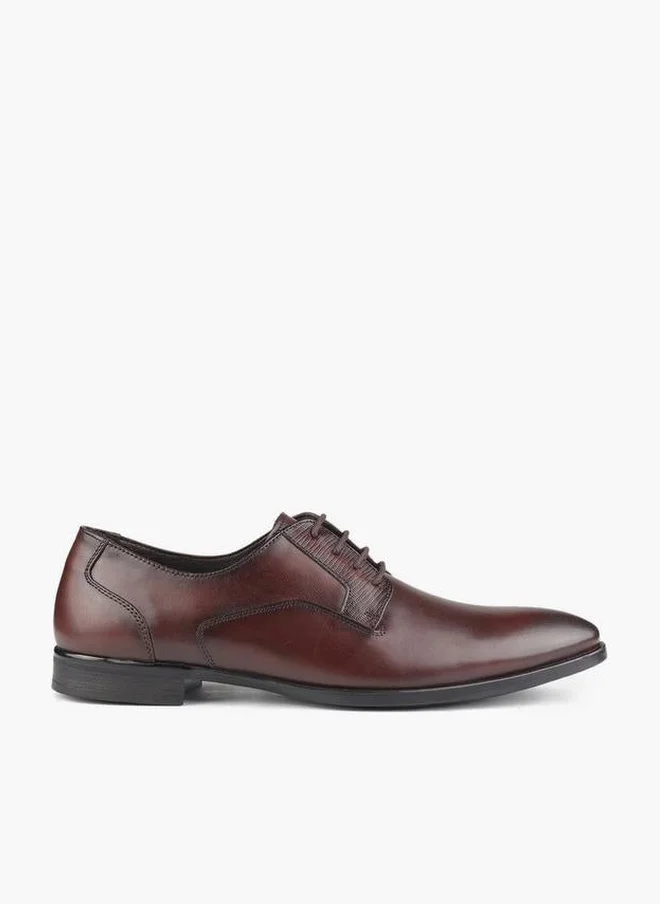 LBL by Shoexpress Men Lace-Up Leather Derby Shoes