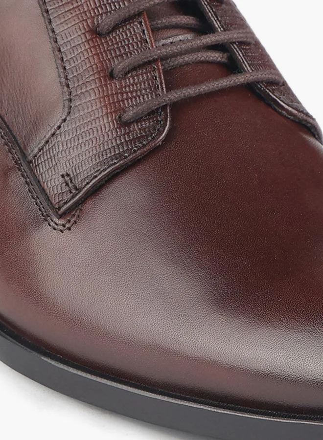 LBL By Shoexpress BROWN Men Lace-Up Leather Derby Shoes for Men | Best Price UAE