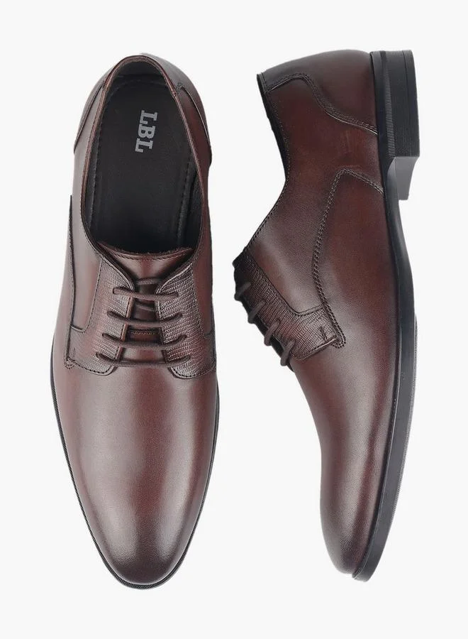 LBL By Shoexpress Men Lace-Up Leather Derby Shoes