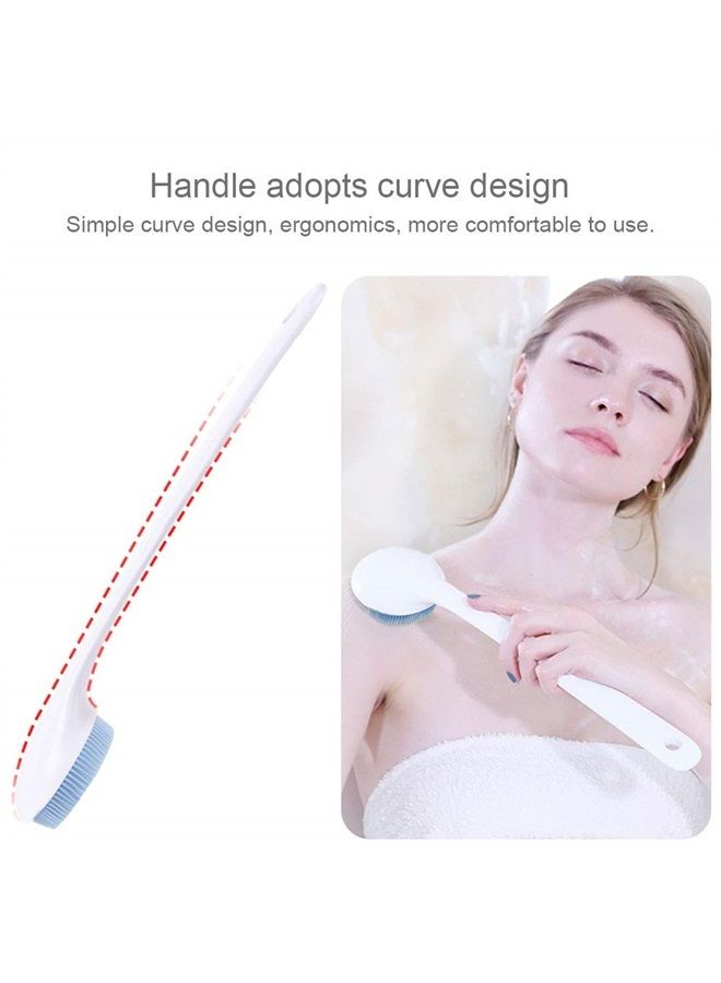 V-TOP Back Scrubber for Shower, Silicone Body Scrubber Long Handle with Soft Bristles, Bath Body Washer Shower Exfoliator Brush for Men and Women, BPA Free, Non-Slip  - Image 1