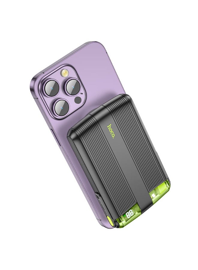 هوكو باور بانك J127B ميكا، سعة 10000 مللي أمبير/ساعة | شحن سريع لاسلكي بتقنية PD 20 واط + QC 3.0 - Image 2