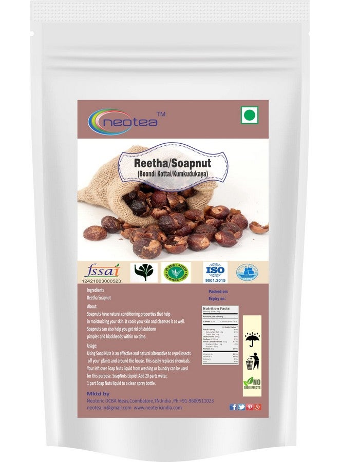 Neotea Soapnut Powder | Organic Reetha (Aritha) Powder | Boondi Kottai, Kumkudukaya | Natural Hair & Scalp Care | Sapindus Mukorossi for Hair Growth, Cleanser & Skin Care | 100% Pure & Chemical-Free 300 GM - Image 1