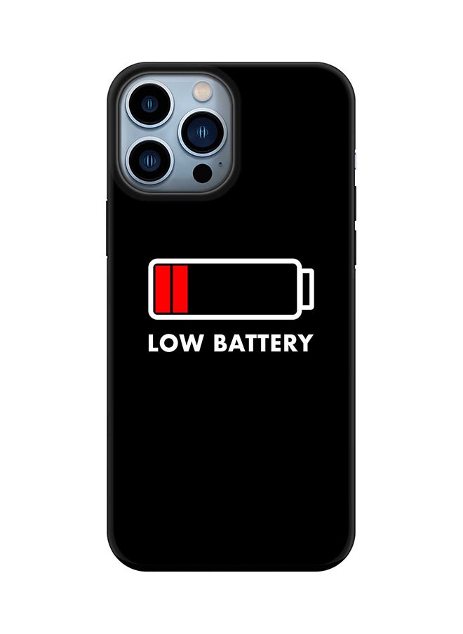 Stylizedd Tough Pro Series Case for Apple iPhone 14 Pro Max Dual Layer hybrid PC & TPU Customized Mobile Cover Shield with inner TPU protection Matte Finish - Low Battery 