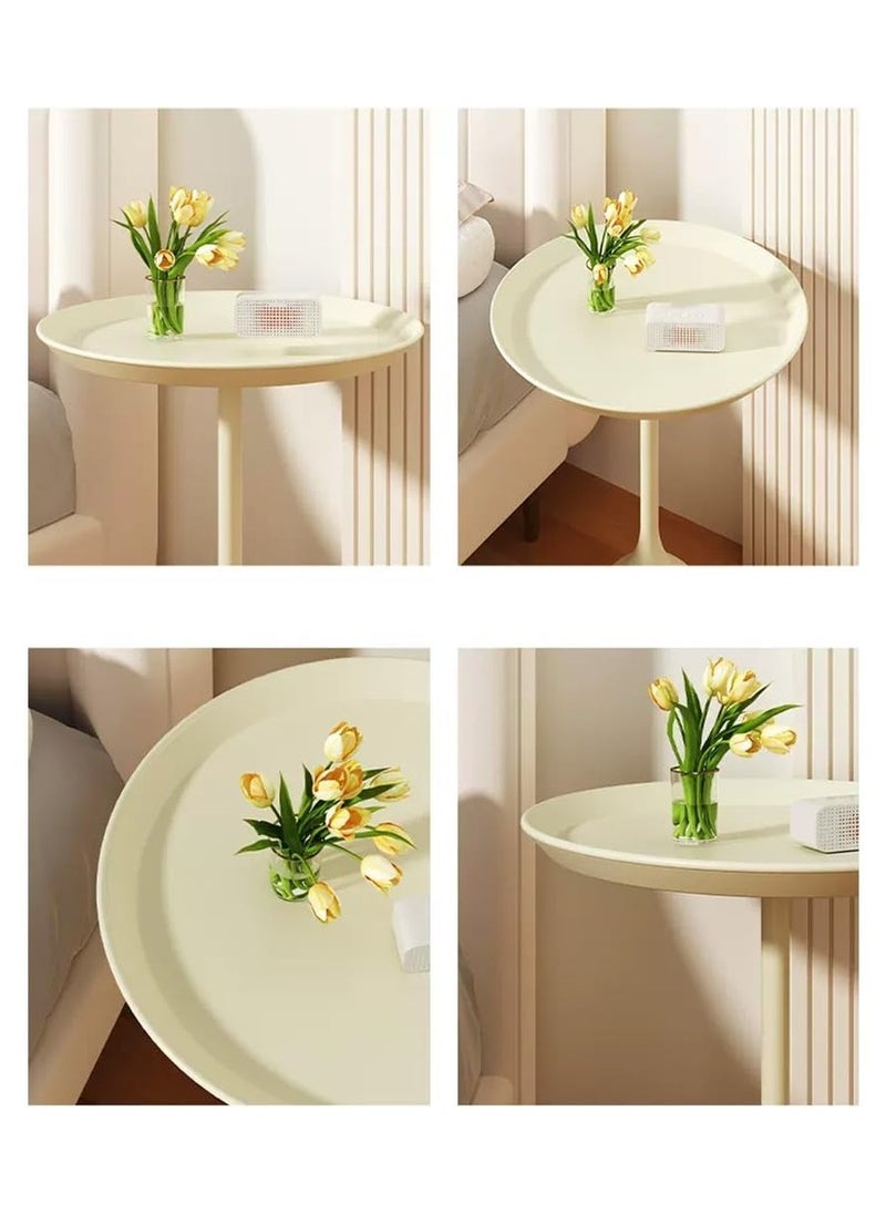 Sofa Side Table, Stylish Design Iron End Table, Living Room Small Round Table Corner Table, Black Minimalist Bedroom Bedside Table