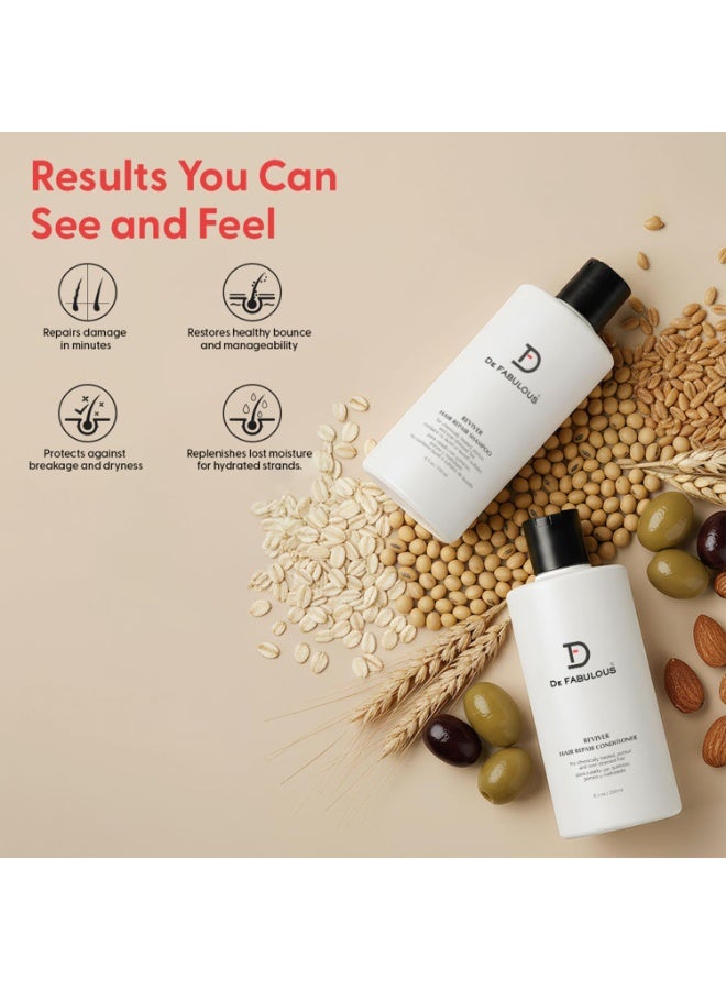 De Fabulous Reviver Hair Repair Shampoo & Conditioner 250ml (Save More with Virtual Combo) | Sulphate-Free pH Balanced | All Hair Type - Image 2