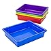 Storex Flat Storage Tray, Letter Size, 10 x 13 x 3 Inches, Assorted Colors, Color Assortment Will Vary, 5-Pack - Image 2