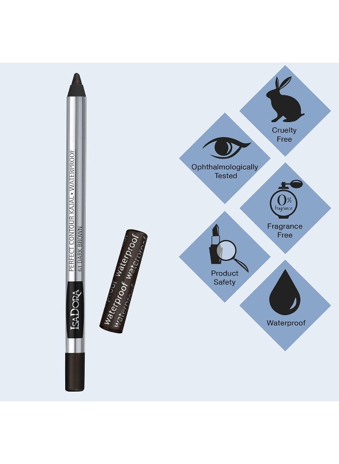 ISADORA - Perfect Contour Kajal Waterproof Dark Brown - Image 1
