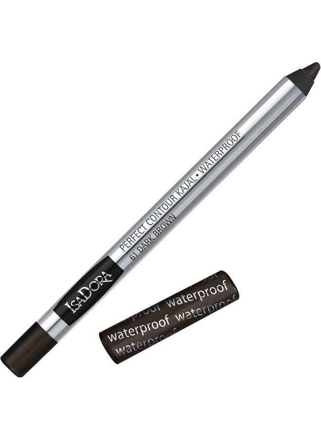 ISADORA Perfect Contour Kajal Waterproof Dark Brown  - Image 3