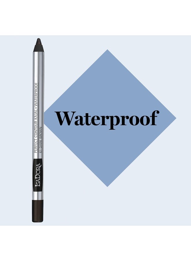 ISADORA Perfect Contour Kajal Waterproof Dark Brown  - Image 4