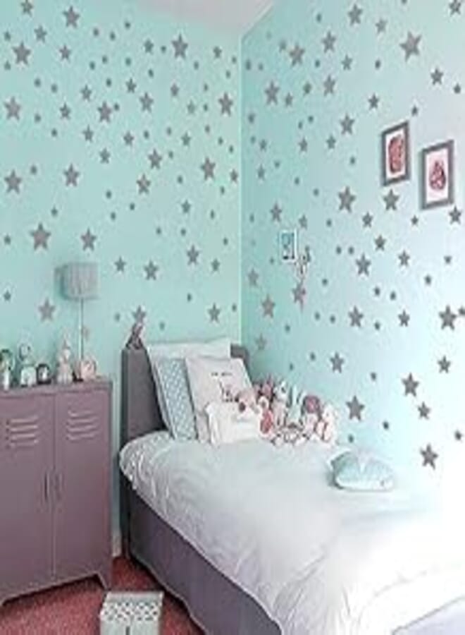 Bronze silver star bedroom children room living room star decoration wall sticker glass cabinets can be removed at will wall sticker home decoration