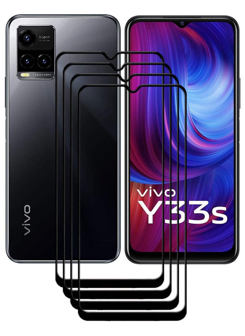 ACLIX 4 Pieces Antistatic ESD Dustproof Premium Quality High Definition Tempered Glass Screen Protector Designed For vivo Y33s - Image 1