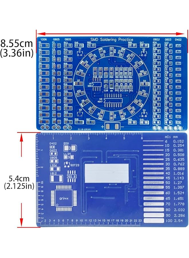إيروريكس لوحة تدريب على مهارات اللحام SMD SMT DIY LED Ek7026 مع Ek7028 2 مجموعة من اللوحات والملحقات 2 صندوق بطارية - Image 3