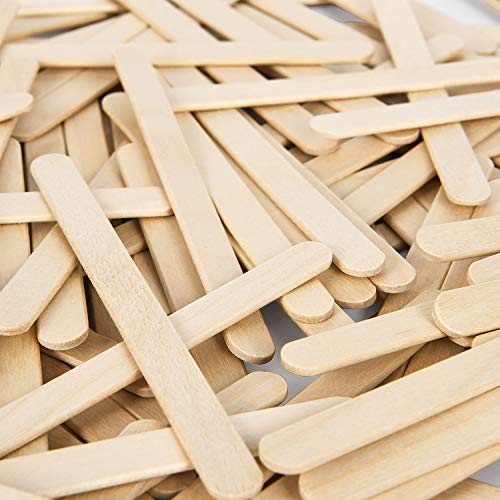 Magicfly 1000pcs Popsicle Sticks, Natural Wooden Food Grade Craft Sticks, 4-1/2 Inch Great Bulk Ice Cream Sticks for Craft Project, Home Decoration - Image 3