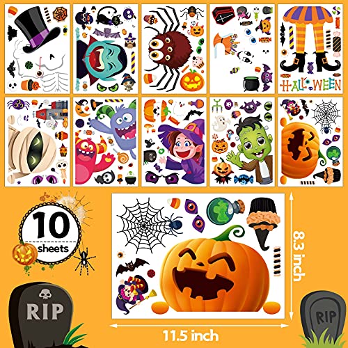 BAYLAY Halloween Window Clings - 10 Sheets Halloween Window Decorations Double Sided Hallowee n Window Stickers - Image 2