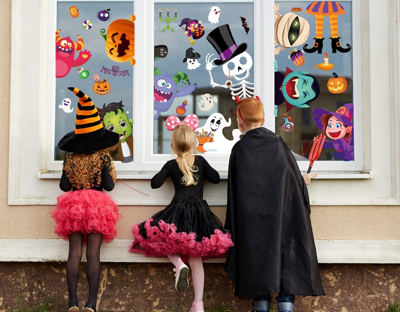 BAYLAY Halloween Window Clings - 10 Sheets Halloween Window Decorations Double Sided Hallowee n Window Stickers - Image 5