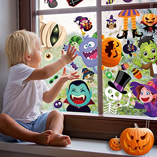 BAYLAY Halloween Window Clings - 10 Sheets Halloween Window Decorations Double Sided Hallowee n Window Stickers - Image 4