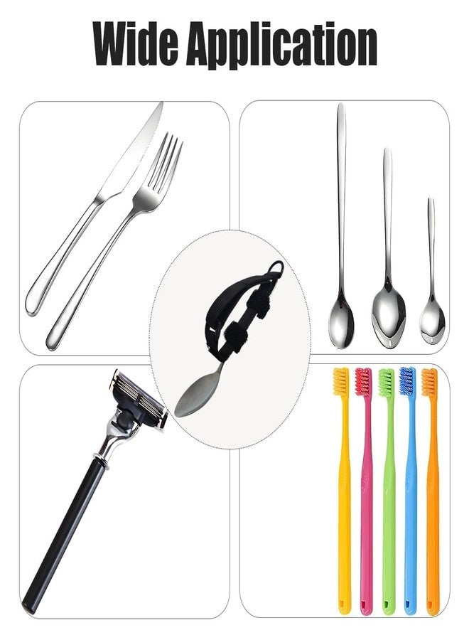 Toeloioh 2PCS Adjustable Holding Cutlery Makes Ideal Grip Aid for Holds Utensils Tools,Spoon Fork Universal Cuff Utensil Holder Strap,Suitable for Elderly or Individuals with Weak Grip (2) - Image 5