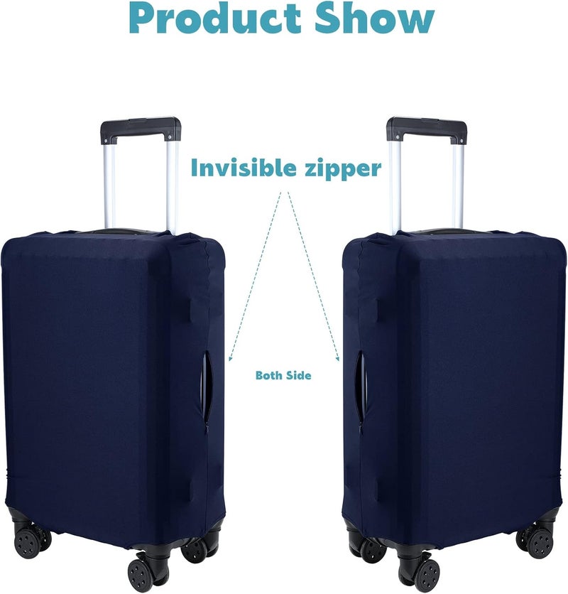 Kajaia 3 Pcs Luggage Cover Suitcase Protector Travel Suitcase Cover Anti Scratch Luggage Protector Washable Fits 1828 Inch Luggage Navy Blue - Image 5