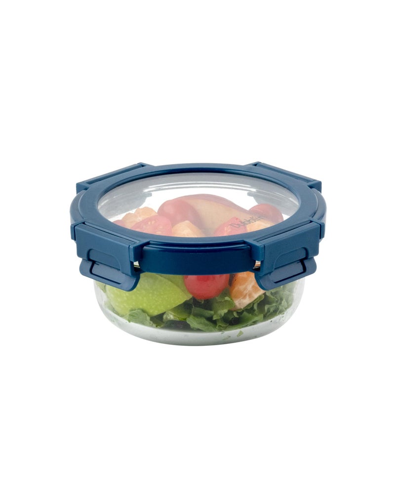 DUBBLIN Keep In Glass Borosilicate Glass Container 390ml - Round, Clear | Oven, Freezer & Microwave Safe Storage Solution (1 Piece) - Image 1
