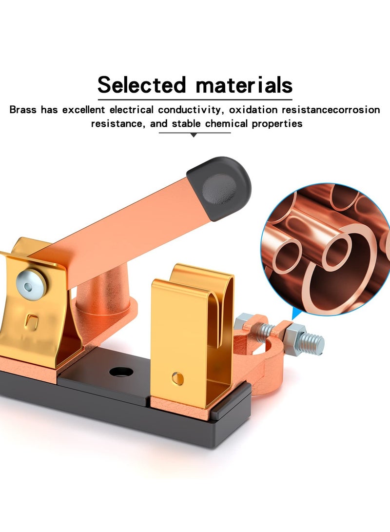 Zikra Top Post Battery Disconnect Switch, 12V / 24V Battery Kill Switch For Negative Post, Heavy Duty Knife Blade Battery Cut Off Switch, for Auto Car RV Boat Truck (Vertical) - Image 3