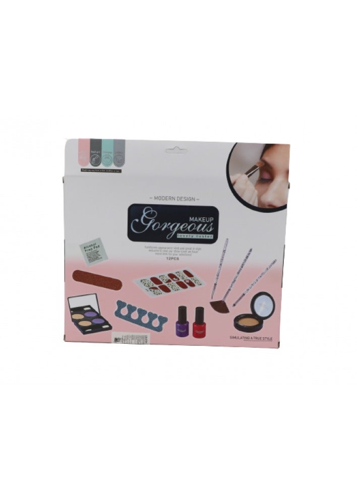 Pretend Fun To Play With Beauty Makeup & Nail Art Toy Set 12 Pc For Girls - Image 4
