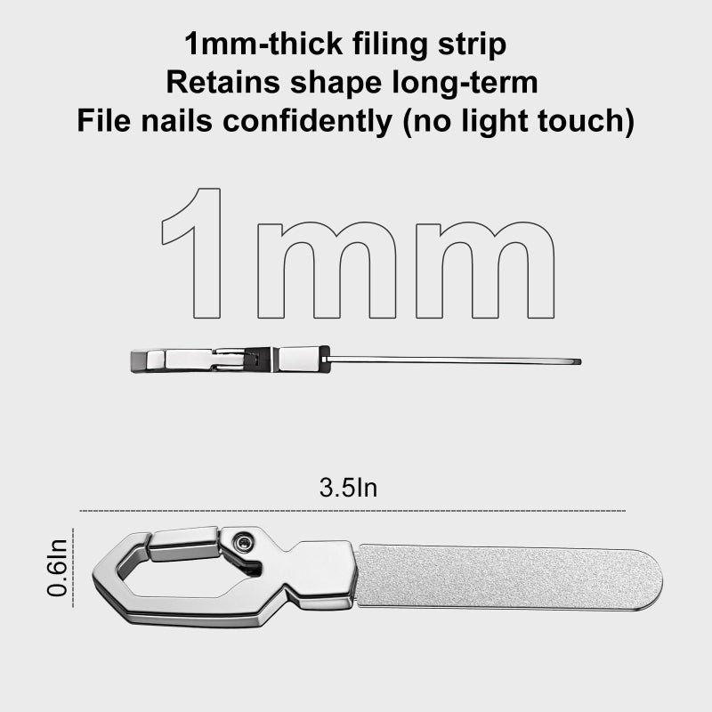 VISDOLL Stainless Steel Double Sided Nail File - Professional Metal Fingernail Toenail Tool for Men (Thick Nails) & Women, Washable Reusable Durable with Travel-Friendly Leather Case, Home & Salon Use - Image 2