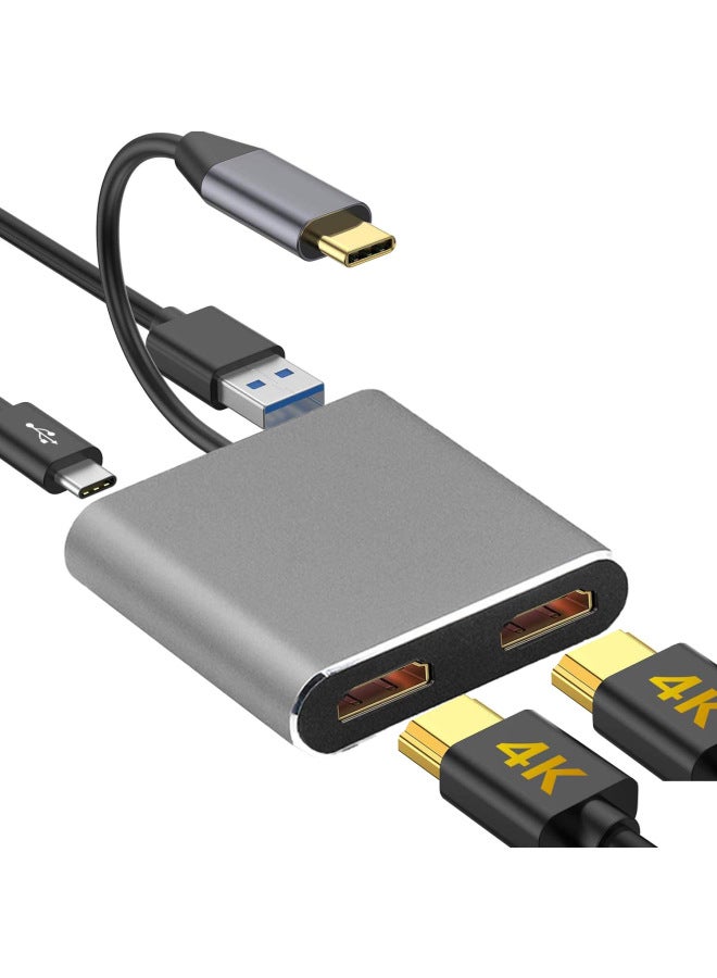 JM Four-in-one Dual Hdmi Expansion Dock Usb3.0 Notebook Multi-function Expansion Mst Multi-screen Difference Display - Image 1