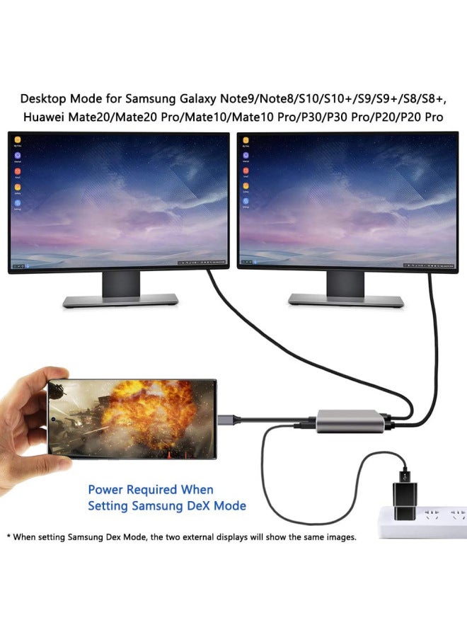 JM Four-in-one Dual Hdmi Expansion Dock Usb3.0 Notebook Multi-function Expansion Mst Multi-screen Difference Display - Image 2