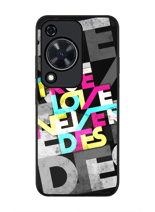 Stylizedd Rugged Black edge case for Huawei nova Y72 / Huawei Enjoy 70 4G, Slim fit Case Flexible Anti Drop TPU Gel Thin Cover - True Love Never Dies - Image 1