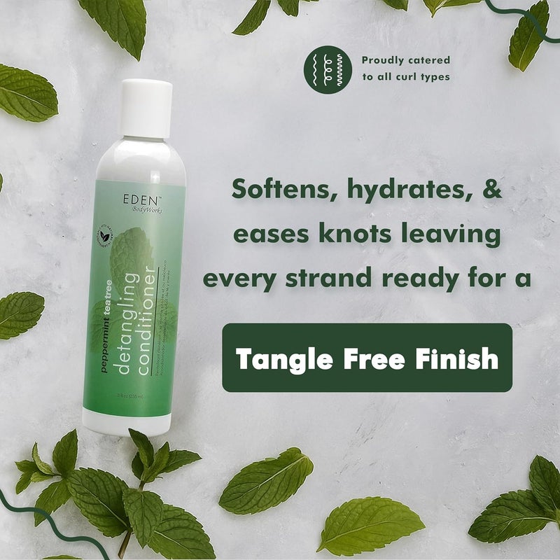 EDEN BodyWorks Peppermint Tea Tree Detangling Conditioner - 8oz - Image 4