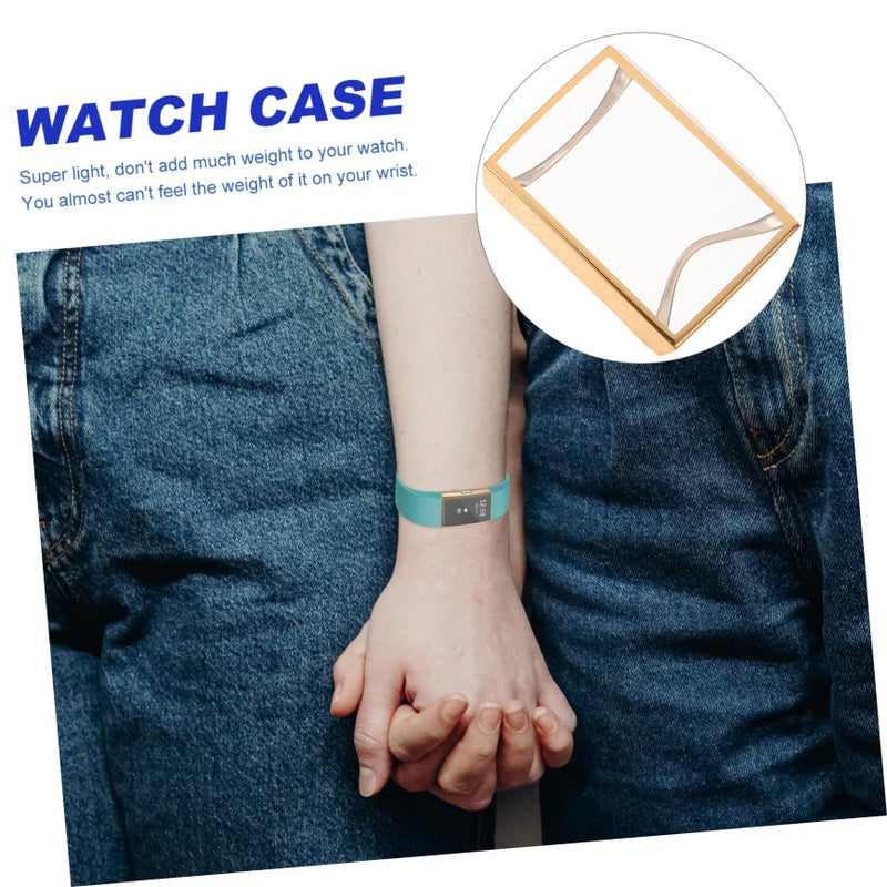 TPU Protective Full Screen Watch Case Lightweight Scratch Resistant Easy Install Gold - Image 4