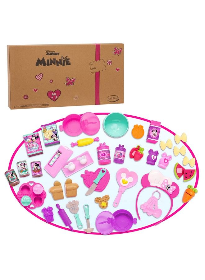 Minnie Disney Junior Minnie Mouse Bowtique Bowtastic Kitchen Accessory Set Over Fifty Piece Play Food And Utensils Frustration Free Packaging By Just Play - Image 2