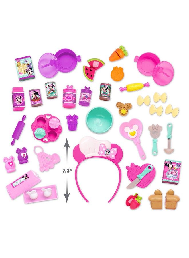 Minnie Disney Junior Minnie Mouse Bowtique Bowtastic Kitchen Accessory Set Over Fifty Piece Play Food And Utensils Frustration Free Packaging By Just Play - Image 4