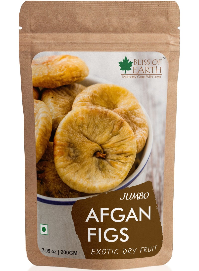 BLISS OF EARTH Jumbo Afgan Figs Exotic Dry fruit Tasty and Healthy 200gm - Image 1