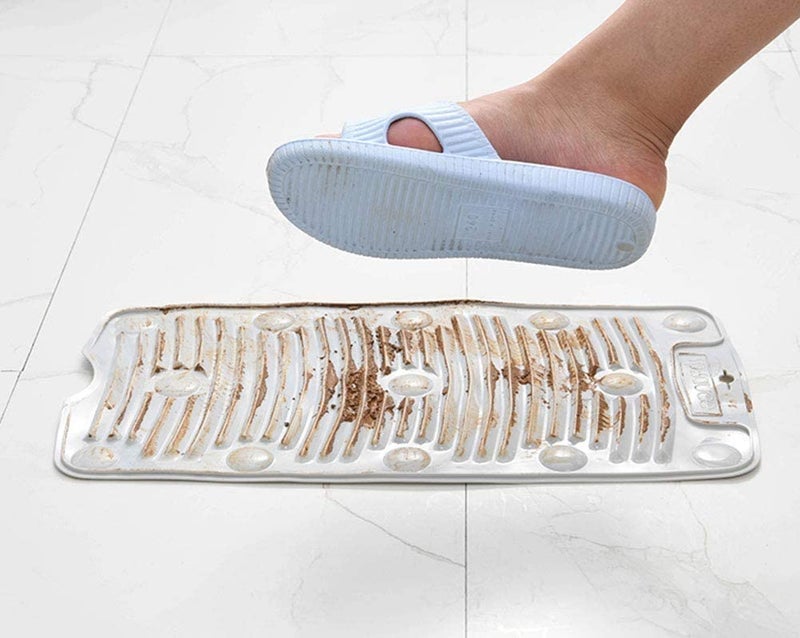 Wagmine Wagmine Silicone Anti Slip Household Washing Board Cleaning Laundry Mat Clothes Washboard Portable Washing Laundry Board Household Folding Clean Board for Kid Clothes Shirts Socks Grey 44 24 cm  - Image 3