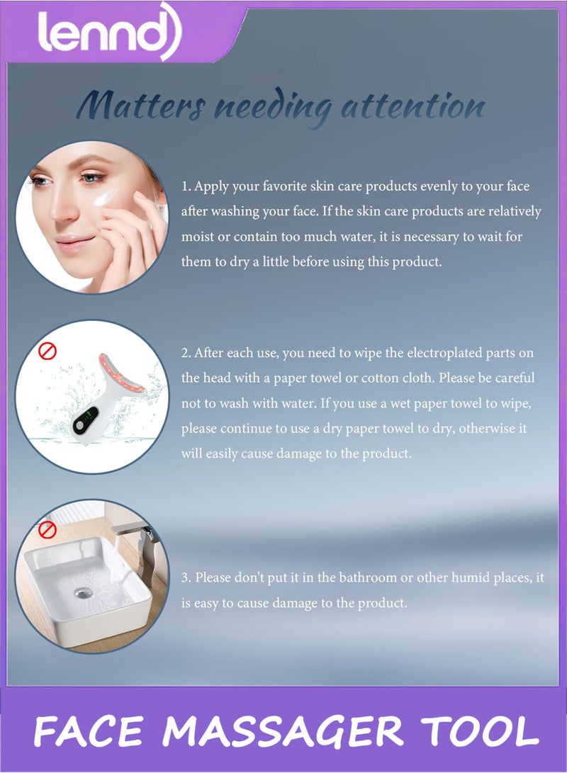 LENND Infrared Gua Sha device, Facial and Neck Massager Beauty 3-in-1 Triple Action Light, Thermal, and Vibration for Skin Care Face Sculpting Tool (White) - Image 2