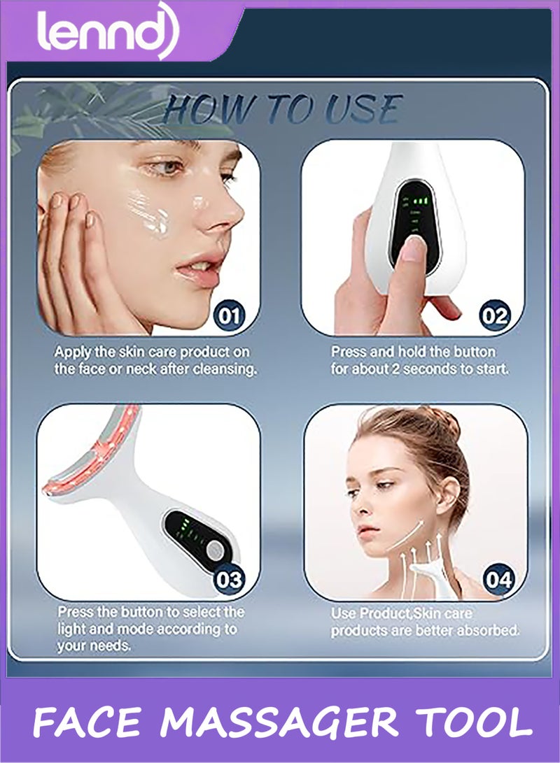 LENND Infrared Gua Sha device, Facial and Neck Massager Beauty 3-in-1 Triple Action Light, Thermal, and Vibration for Skin Care Face Sculpting Tool (White) - Image 3