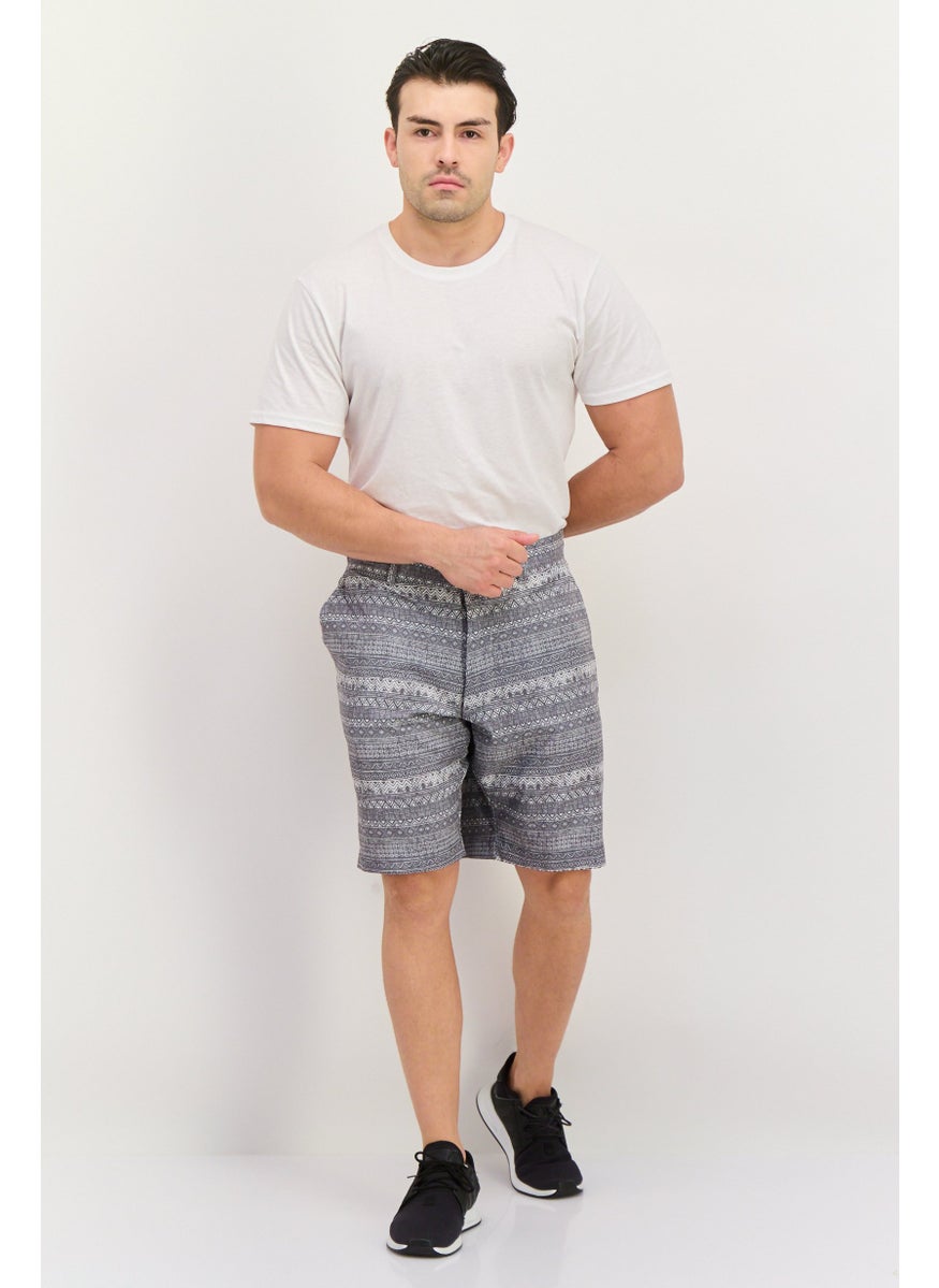 Vintage 1946 - Men Sportswear Fit Printed Golf Short, Grey - Image 1